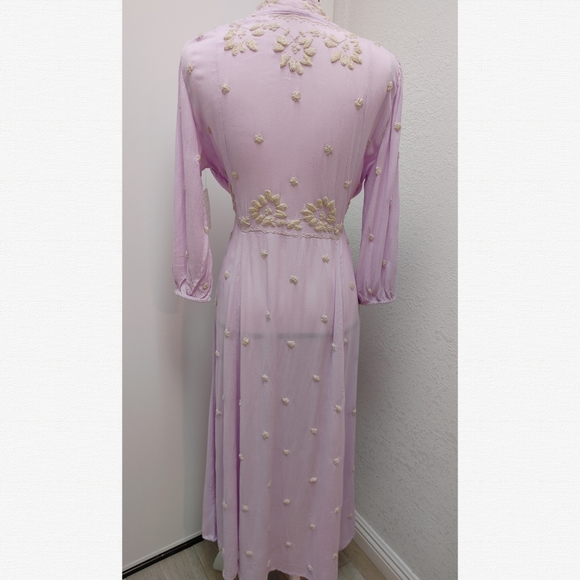Free People Lilac Blossom Embroidered Dress Size S - Picture 3 of 13